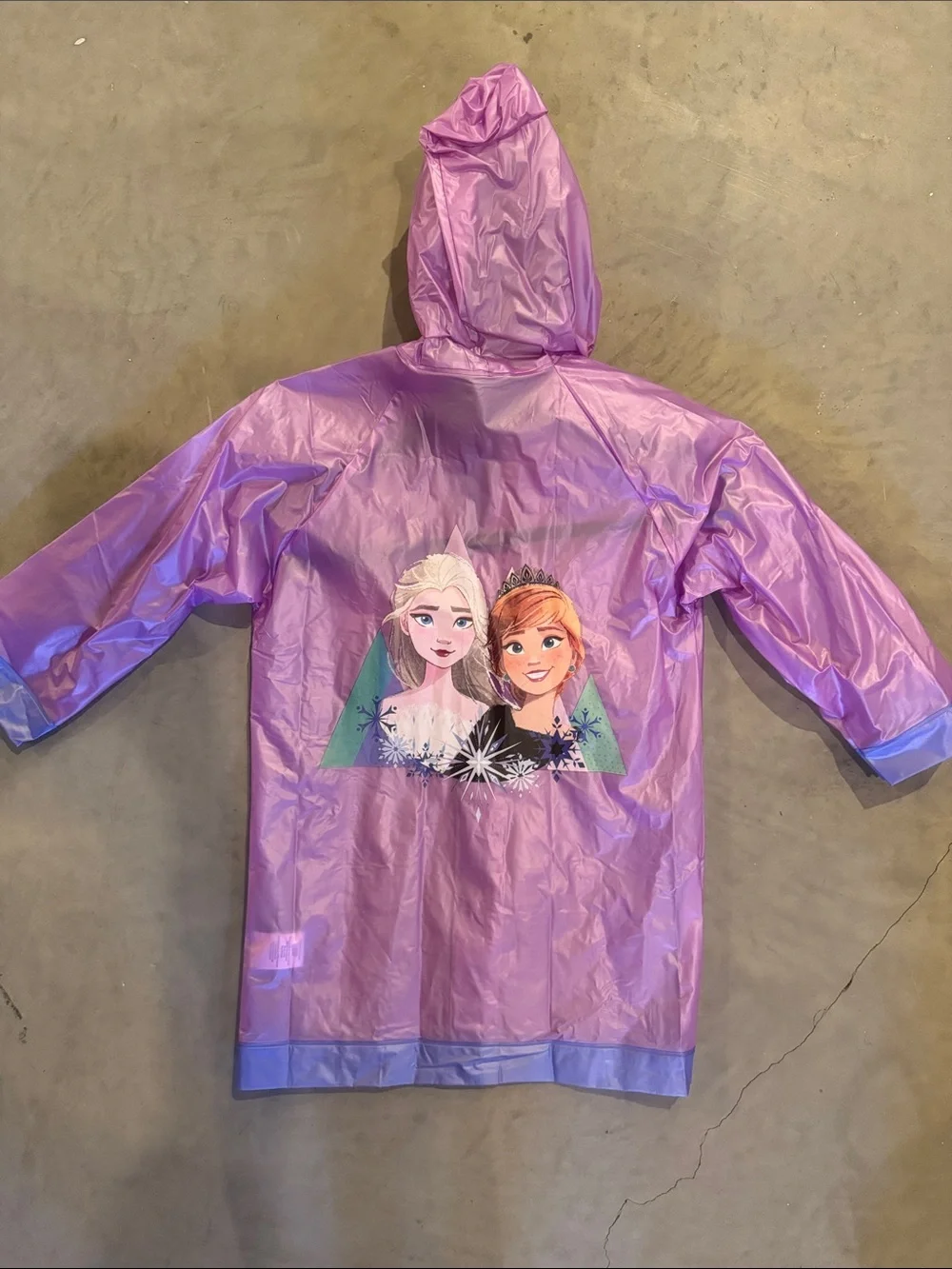 Disney Frozen Purple Kids Raincoat with Hood